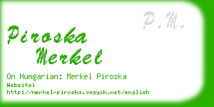 piroska merkel business card